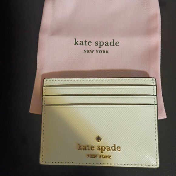 Kate Spade White Card Holder - Picture 1 of 5